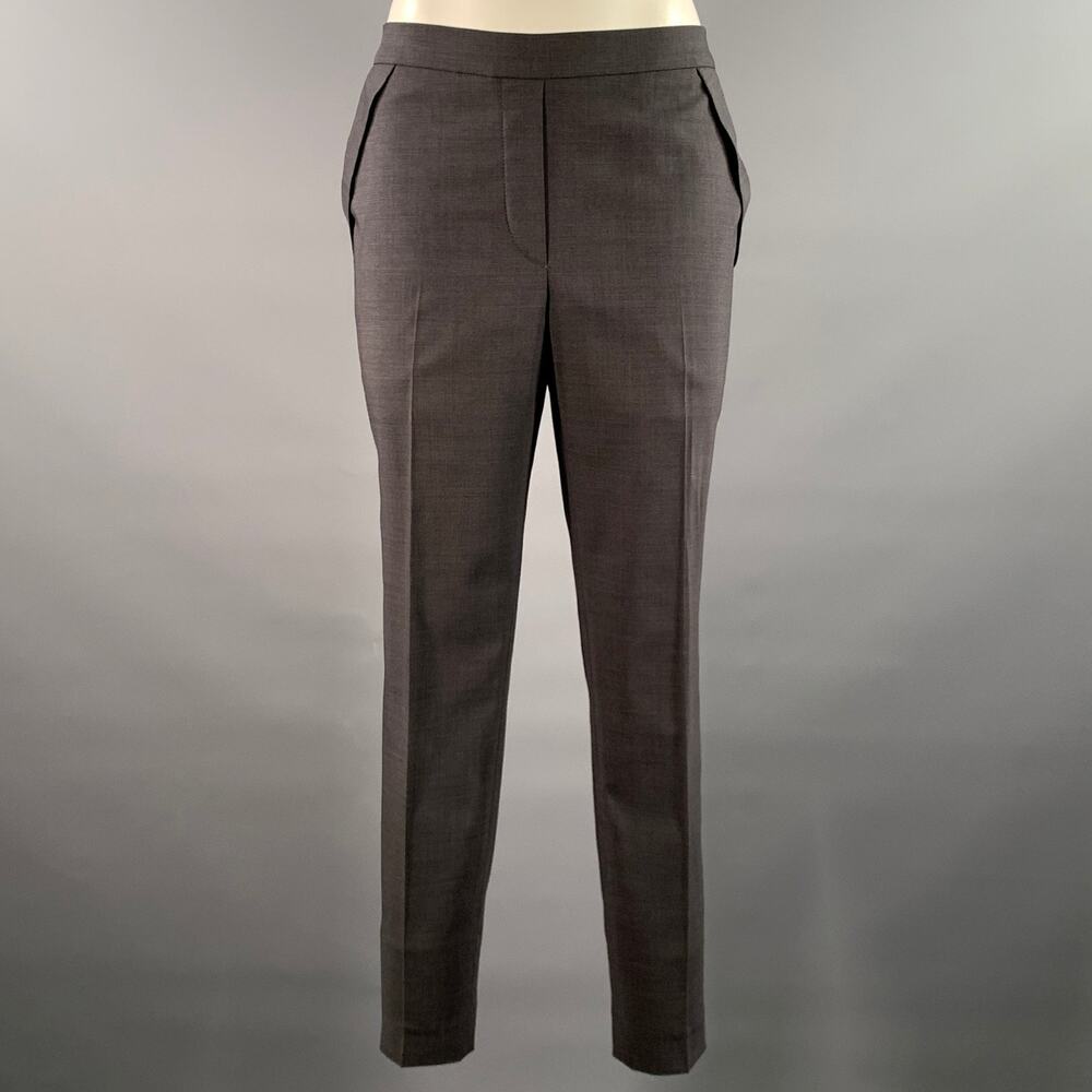 BRUNELLO CUCINELLI Size 8 Grey Wool Heather Elasticated Pants